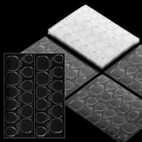 ElevateTech Doppelseitiger Nagelkleber Aufkleber Transparent Set 360 Stück Nagel Klebepads Wasserfest Atmungsaktiv Gelee-Nagelkleber Langlebig zum Aufdrücken Nägel Klebe-Tabs für künstliche Nägel