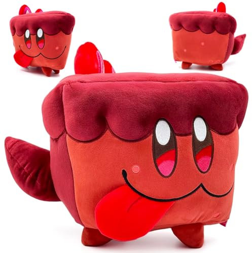 Cookie Run Kingdom PlüSchtier 10in Weiches Schattenmilch Keks PlüSch,SüßEs Kuscheltier FüR Gaming-Fans & 4 5 6 7 8 9 JäHrige Jungen & MäDchen,Squishy Spielcharakter Spielzeug. (Red Cake Hound)