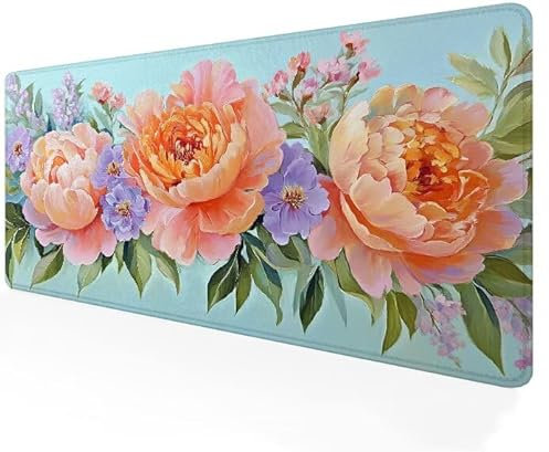 Tappetino Mouse rosa 1200x600x3mm Tappetino Mouse XXL Speed Gaming, Accessori Scrivania con Bordi Cuciti, Mousepad Impermeabile Base in Gomma Antiscivolo per Giochi, Ufficio, Casa, Regalo, Rosa G1-949