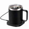 Taza de café con calefacción, Taza de café autoalimentante con Cargador inalámbrico para Escritorio, hogar, Oficina, Temperatura Constante Inteligente y Taza de Acero Inoxidable (Negro)