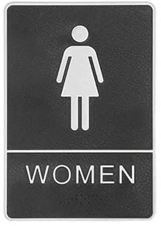 ZGXNYI Cartello Autoadesivo for Bagno, Cartello for Porta del Bagno, Cartello for Bagno for Uomini e Donne, Cartello for Bagno, Segno for Ufficio, Centro Commerciale, Adesivo Rimovibile(Women)