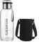 Yeory Borosilicate Glass Water Bottle, 1000ml Clear Glass Tea Infuser Bottle, Portable Tea Tumbler with Infuser and Cup Sleeve for Beverages, Juice, Tumbler with