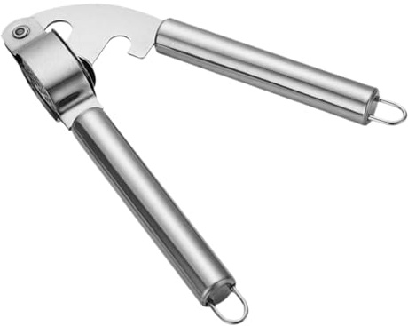 Folpus Presse-ail, ustensile de cuisine, antirouille, compartiment amovible, poignée ergonomique avec trou de suspension, hachoir à ail léger