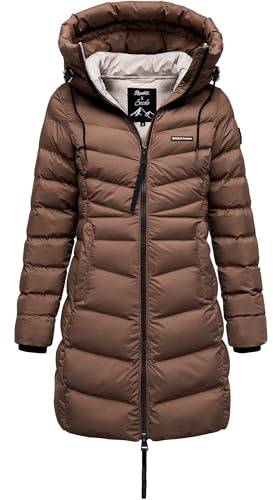 REPUBLIX Damen Gefütterte Winter Jacke Mantel Parka mit großer Kapuze RJ-8023