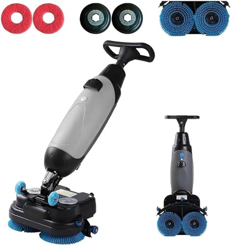ToayNia Nettoyeur de sols électrique, laveuse de sols Commerciale, autolaveuse autoportée, polisseuse de sols, autolaveuse pour Cuisine, pour Usage Domestique et Commercial Gray