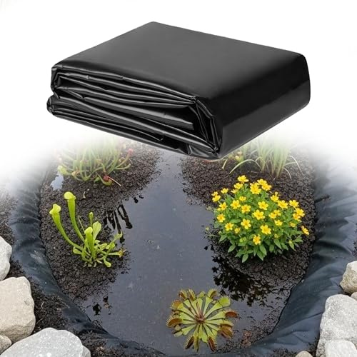 XUEXIAOH Bache Bassin 800 x 1100 cm Robuste Revêtement de Bassin Aux Déchirures Facile pour Fleurs Jardiniers Serres Bassins, Noir
