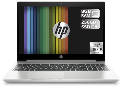 HP ProBook 450 G6 Laptop Professional, 15,6 FHD (1920 x 1080), Intel Core i5-8265U, 8 GB di RAM, SSD da 256 GB, tastiera giapponese QWERTY, Windows 11 Pro (ricondizionato)