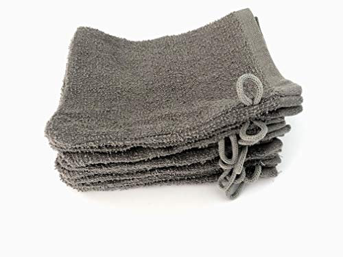 Clinotest Waschlappen Baumwolle Set fusselfrei - 50Stk. 16x21cm - Grau - 95 Grad waschbare, kochfeste Waschhandschuhe, saugstarke Frottee Waschlappen für Erwachsene, Kinder & Baby Waschlappen