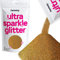 Hemway Ultra Sparkle Glitter - Gold Holographic | Ultrafine Metallic Flakes for Resin & Epoxy Crafts | Supplies for Tumblers, Festival, Hair, Face, Body, Eye & Nail Art Decoration | 100 g
