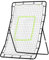HOMCOM Baseball Rebounder PitchBack, Tragebar Fußball Rebounder, Rückprallwand Netz mit Schlag-Zone für Baseball, Fußball, Metall, Schwarz, 90 x 80 cm