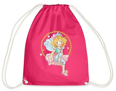 Spreadshirt Prinzessin Lillifee sitzend Turnbeutel, One size, Fuchsia