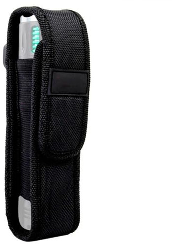 Flashlight Pouch, 5-8 Molle LED Torch Holster Belt Pouch for Outdoor Hunting Camping Hiking (M)