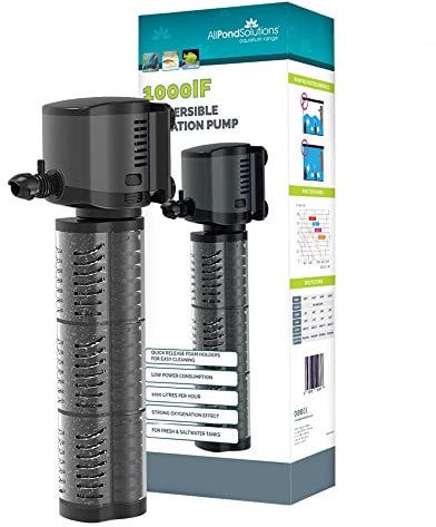 allpondsolutions Fish Tank Filter, Internal Aquarium Submersible Water Filter for Small Coldwater or Tropical Aquariums for Tanks – Include Venturi to add Oxygen. (Tanks Up to 180 Litres)