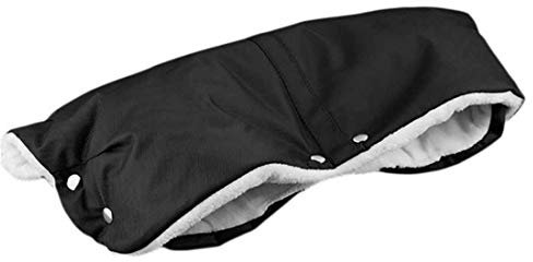 Kinderwagen Handwärmer, Kinderwagen Handschuhe,Extra Dick Fleece Innenseite Kinderwagen warme Handschuhe Universalgröße für Kinderwagen Buggy Radanhänger,Wasserfest und windfest (Schwarz)