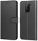 Tenphone Etui Coque pour Xiaomi Redmi Note 9,Plusieurs Couleurs Disponible,Protection Etui Housse Premium en Cuir PU,Fermeture Magnétique pour (Redmi Note 9 (6,53 Pouces), Book Noir)