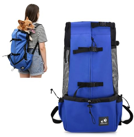PETCUTE Hundetasche Hundetransporttasche Tragetasche füR Hunde Katzen Wanderrucksack Seite Atmungsaktives Netz Rucksack füR Mittel Hunde Katzen bis zu 10 kg