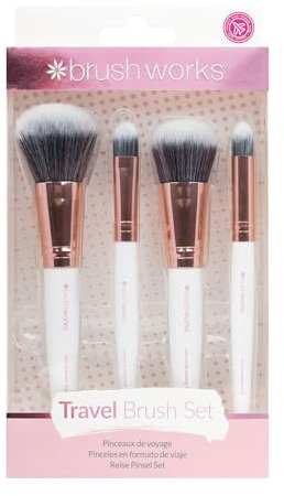 Brushworks Travel Set- Pink & Gold