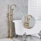 Huin Robinet de lavabo de baignoire en or de luxe à poignée unique, ensemble de douche de bain de salle de bain, robinet mitigeur de baignoire avec douchette