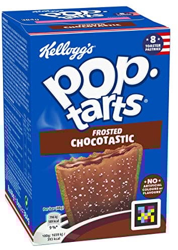 Kellogg's Pop-Tarts Frosted Choctastic Toaster Pastries Box, 8 x 48g