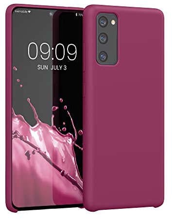 kwmobile Handyhülle für Samsung Galaxy S20 FE Hülle - Case Silikon - Kabelloses Laden - Schutzhülle Cover in Granatapfelrot