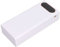 Power Bank Shell, 16 x 18650 Battery Power Bank Case DIY Kit Battery Charger with LCD Display, Support Micro/Type C/USB (white)