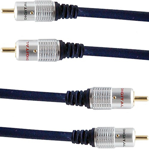 Loops PRO - 0.5m Twin/Dual 2 RCA Male to Plug Interconnect Cable/Lead - Audio PHONO Amp