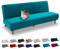 Lydevo Sofabezug ohne Armlehnen 3 Sitzer Sofabettüberzug Stretch Armlehne Sofabettüberzug Sofabezug Armlos Clic Clac Elastisch Couchbezug Futon für Klappcouch ohne Armlehnen，Samt#Grün