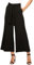 Beyove Weite Hosen Damen Sommer Leicht Freizeithosen Hohe Taille Solide Loose Fit Palazzo Hose 7/8 Elegant Bequem Anzughosen mit Gürtel Schwarz S