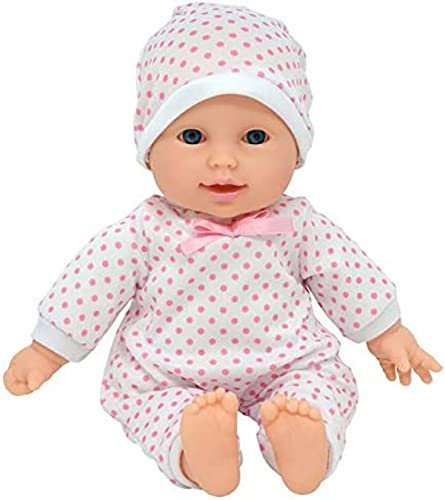 The New York Doll Collection kaukasische weiche Körperpuppe in Geschenkbox - 11 Zoll / 28 cm Baby Puppe (Bonus Schnuller)