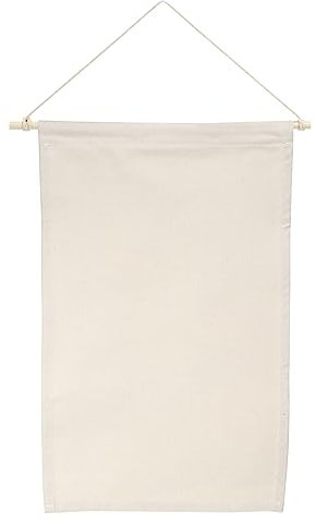 PATIKIL Enamel Pin Display Banner, 17 L Canvas Blank Holder Board Wall Hanging for Trading Badge Flag Collection Organizer Book Collector Case Pennant Felt Bag Box, Beige