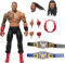 Mattel WWE Ultimate Edition Actionfigur und Zubehör, Set mit ca. 15 cm großer Roman Reigns Sammelfigur, austauschbaren Köpfen und Händen, Einzugskleidung und 30 Bewegungspunkten, HVF86