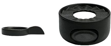 CROIRE Keramik-Teewärmer, Kaffee- und Teewärmer mit und Kerzenhalter zum Erhitzen, Kaffeewärmer für (Schwarz)