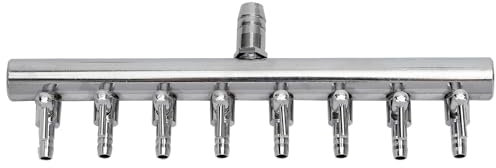 Pawfly Aquarium Air Flow Control Lever Valve 8-Way Valve Distributor Chromium CopperFish Tank Splitter Pump Accessories