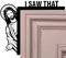 Yianyal Ecktür Jesus Schild I Saw That, kreative Holztür Fenster Rahmen Dekoration, kreative und lustige Türsitzer Holzrahmen Ecke Dekoration, christliche Home Tür Ecke Dekoration für Wohnen