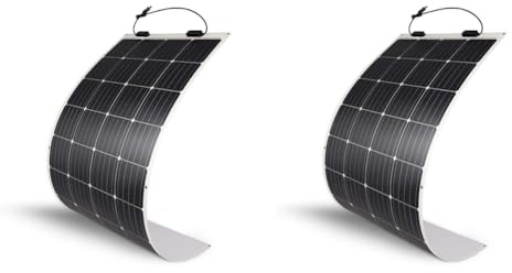 Renogy 175W 12V Flexibles Solarpanel Monokristalline Solarmodule Silizium Solarzelle Photovoltaik Folie für Wohnmobil, Balkonkraftwerk, Camping, Boote, Camper und Unebene Oberflächen (Packung mit 2)