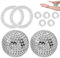 Roinaid Igelball 1 Paar Igelball Metall Skills Borderline 5 Akupressur Ring&5 Akupressur Armbänd Magnetic Acupressure Balls für Finger für Stress Relief Oder Massage Silber