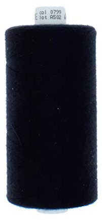 1000 Meter Polyester Nähgarn Stärke 120 (799 - schwarz)