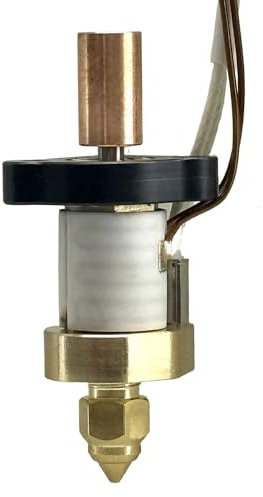 HysiPrui 3D Drucker zusammengebaut Keramik Hot End Kit mit Original Hotend/Druckkopf Ersatz mit geringer Reibung Messing Düse, 100K Thermistor, Heizungskartusche, Wärmeblock nur für Ender 3 V3 KE
