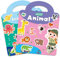 Wiederverwendbare Stickerbücher Bücher für Kinder 2 Set, Stickerbuch ab 3 Jahre, Stickerbuch Wiederverwendbar, Sticker Buch Kleinkind mit 3D Puffy Sticker, Preise für Kinder