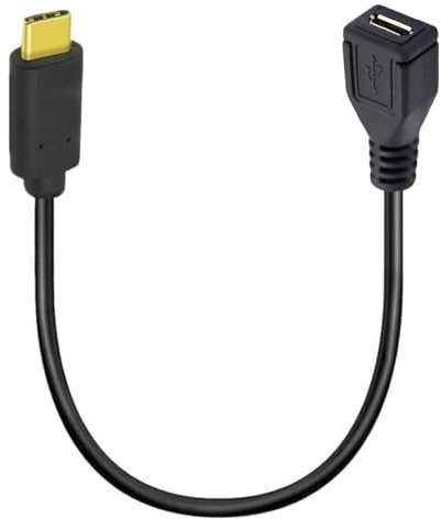 GLHONG Cavo Micro USB a Tipo C, 90 gradi angolare USB C Maschio a Micro B Femmina OTG Adattatore Converter per MacBook Pro, Laptop, Dispositivi Android (USB C/Tipo C Destra)