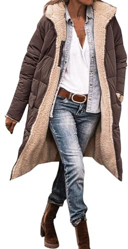 Générique Manteau Femme Long Hiver Chaud Manteau Femme Printemps Manteau Et Blouson Femme Veste Longue Rouge Femme Veste en Fausse Fourrure Jogging Femme Chaud Veste Polaire Femme Rose Fushia