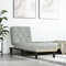 Willood Chaiselongue Hellgrau Samt