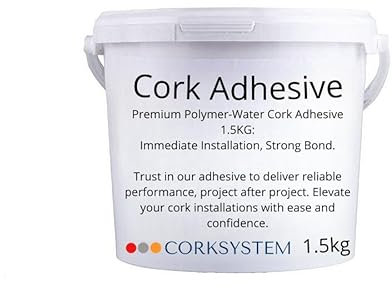 Professional Polymer-Water Adhesive for Cork Wall Tiles, 1.5kg, Coverage 3m2