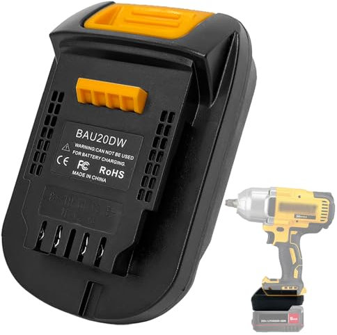 JFQWLE Adapter for Bauer to Dewalt 20V Max Lithium Battery, Compatible with Bauer 20V Hyper Max Lithium Battery Use for Dewalt 20v Max Cordless Tools