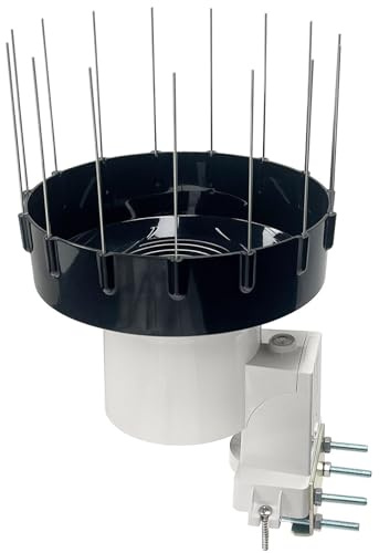 ECOWITT WH40H Pluviómetro, Colector de Lluvia Autovaciante para el Hogar, Medidor de Lluvia Inalámbrico para Exteriores, Registrador de Lluvia para Jardín con Espiga para Pájaros, No Puede Usarse Solo