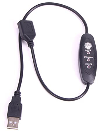 Jrifedptry USB 5V-12V Temperature Controller Heater Thermostat 3-Speed Adjustable 24W