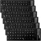 JIYIN 6 Stück Tastaturaufkleber Deutsch, 18x6.5cm Tastatur Aufkleber Sticker Deutsch Universal Keyboard Aufkleber Tastaturaufkleber für PC/Laptop & Notebook Tastaturen Schwarz