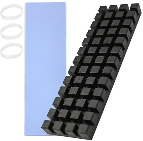 Hodyludy M.2 Kühlkörper, 70 x 20 x 6 mm, reinem Kupfer mit Graphen - Beschichtung, PS5 2280 SSD, M2 Kühlkörper, Kühlkörper mit Wärmeleitpad auf Silikonbasis zur Kühlung von M.2 SSD NVME Laptops