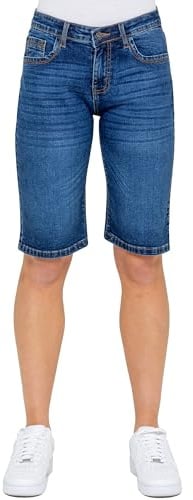 989Zé ENZO Ladies Knee Length Womens Denim Shorts Summer Casual Cotton Regular Fit Stretch Cropped Jean Short Half Pants