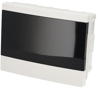 EDO Coffret de Distribution Encastré 1 Rangée pour 8 Modules 17 x 22 x 9,5 cm IP40 - Blanc Boîtier Électrique en ABS - Coffret Électrique pour Installations Intérieures